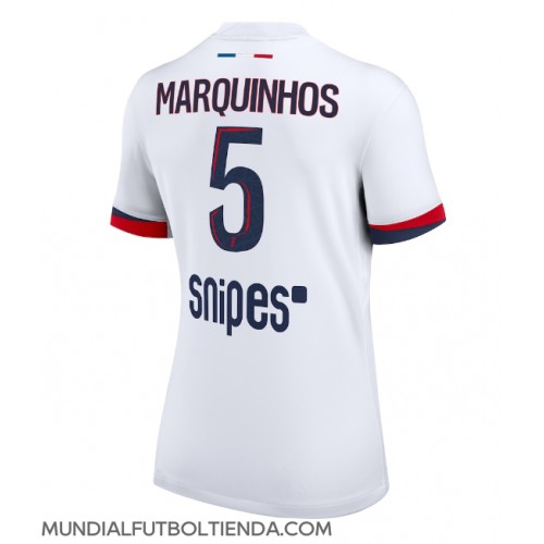 Camiseta Paris Saint-Germain Marquinhos #5 Segunda Equipación Replica 2025-26 para mujer mangas cortas